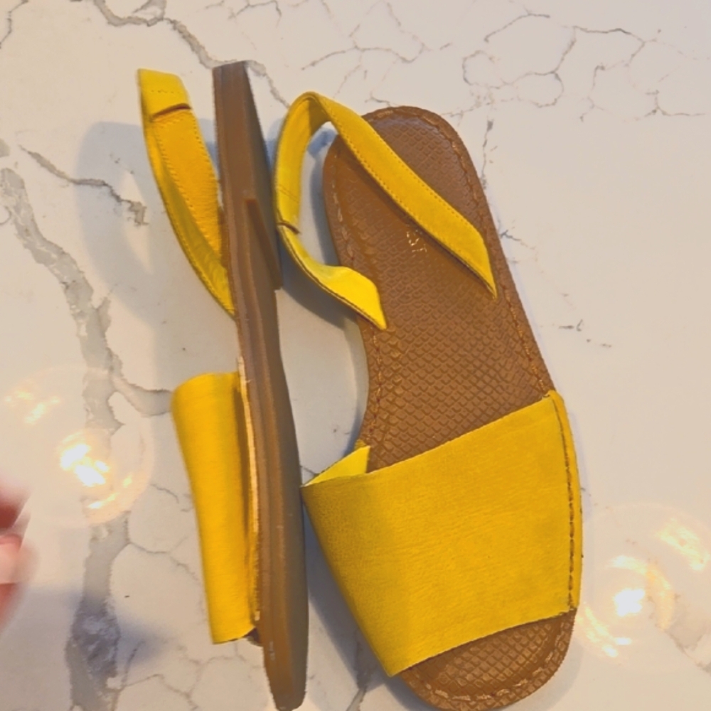 Nine West Yellow Women's Sandals
